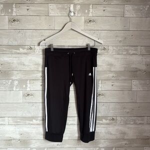 Classic Adidas Black Crop Joggers